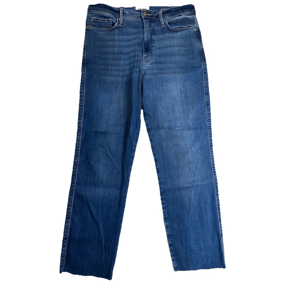 FRAME‎ Women's Le Sylvie Slender Straight Jeans Stallion Wash Size 30 - Picture 4 of 7